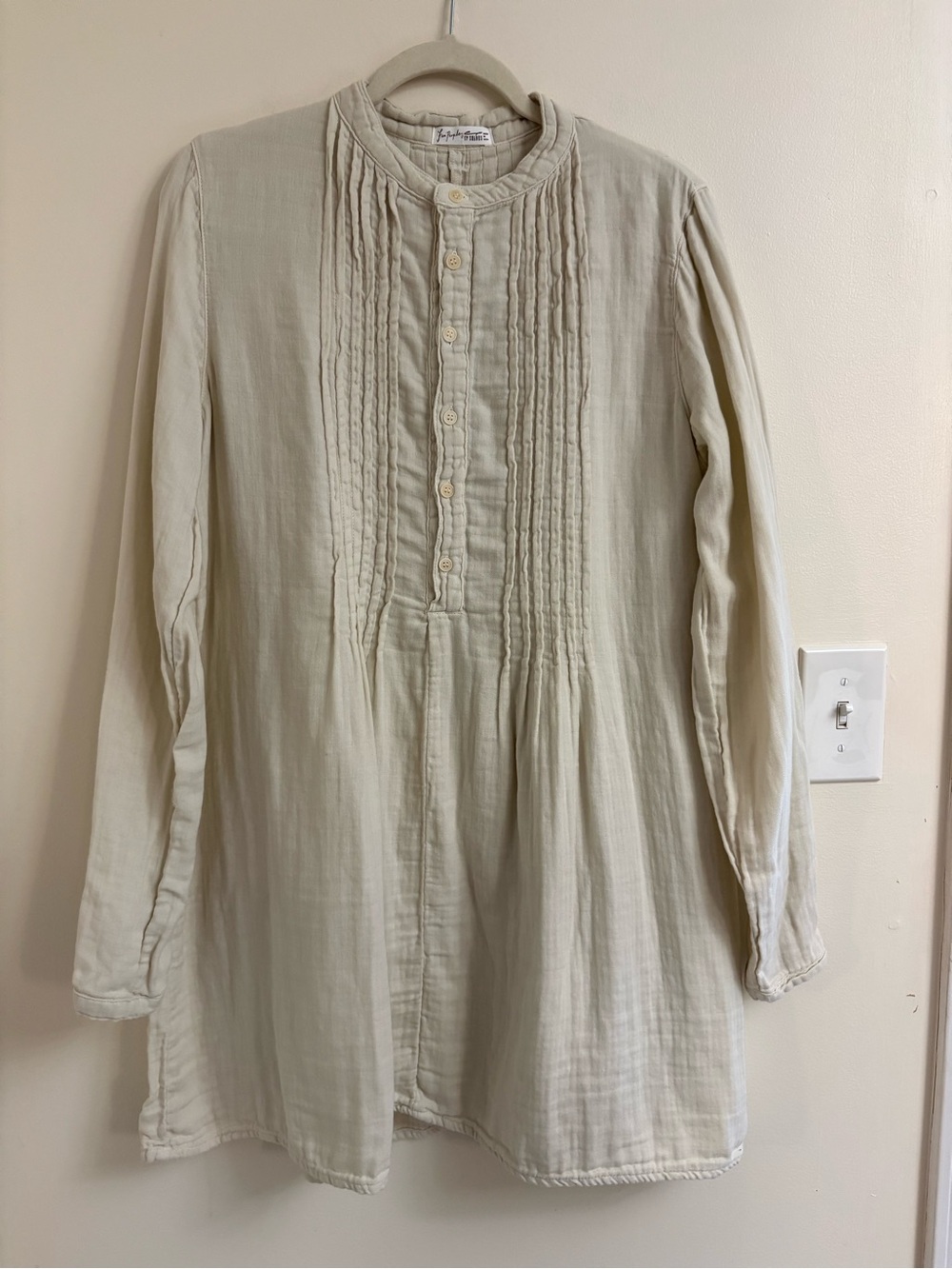 Free People x CP Shades Yoko Tunic Dress XS Bermuda Sand Cotton Mini Boho USA
